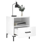 Nachtkastjes in hoogglans wit van bewerkt hout voor modern interieur - Nachtkastjes
