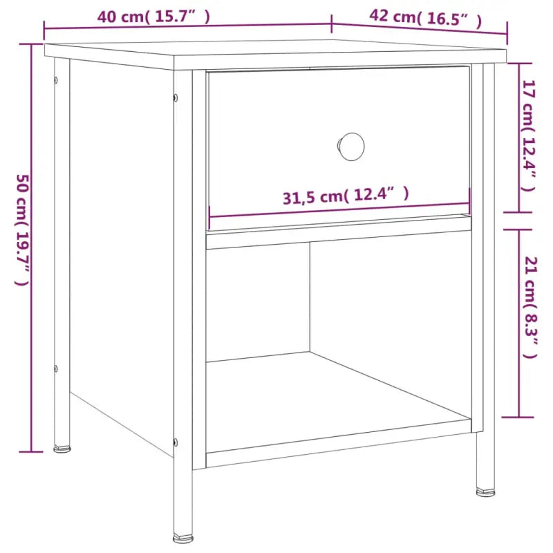Nachtkastjes met bewerkt hout en verstelbare poten voor tijdloze uitstraling - Sonoma eiken / 2 - Nachtkastjes