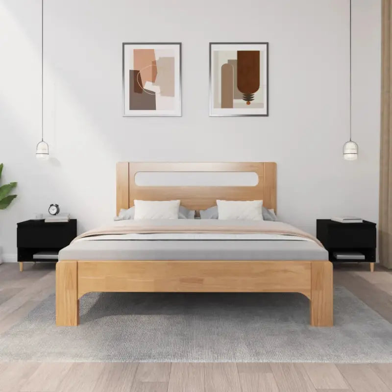 Nachtkastjes met bewerkt hout voor een elegant en tijdloos interieur - Zwart / 2 - Nachtkastjes