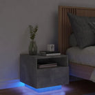 Nachtkastjes met rgb led-verlichting en duurzaam bewerkt hout - Betongrijs / 1 - Nachtkastjes