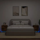 Nachtkastjes met rgb led-verlichting en duurzaam bewerkt hout - Gerookt eiken / 2 - Nachtkastjes