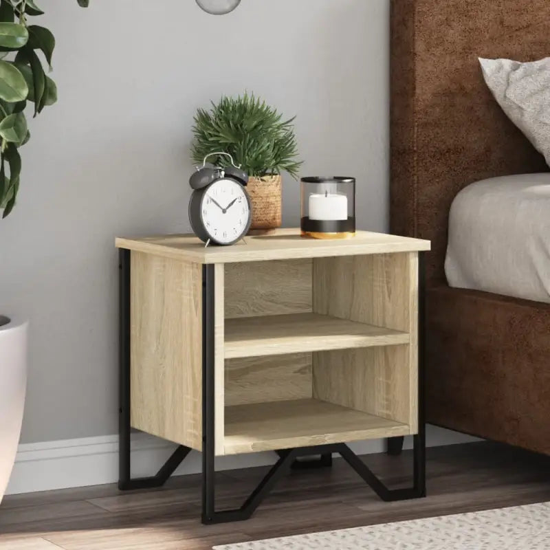 Nachtkastjes met stevig tafelblad en timeless ontwerp - Sonoma eiken / 1 - Nachtkastjes