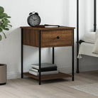 Nachtkastjes met verstelbare poten en bewerkt hout voor elegant interieur - bruin eikenkleur / 1 - Nachtkastjes