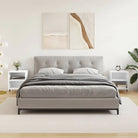 Nachtkastjes van bewerkt hout in hoogglans wit met elegant design - Wit / 2 - Nachtkastjes