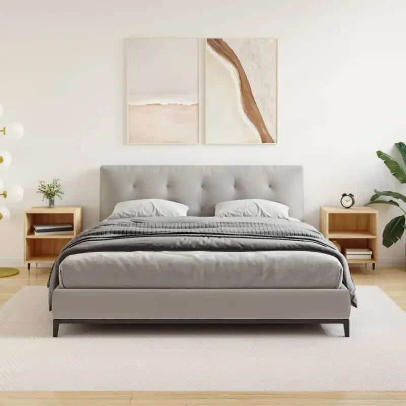 Nachtkastjes van bewerkt hout in hoogglans wit met elegant design - Sonoma eiken / 2 - Nachtkastjes