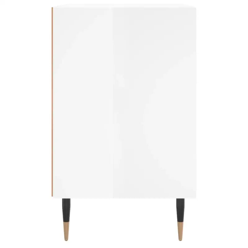 Nachtkastjes van bewerkt hout in hoogglans wit met elegant design - Nachtkastjes