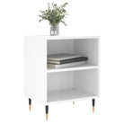 Nachtkastjes van bewerkt hout in hoogglans wit met elegant design - Nachtkastjes