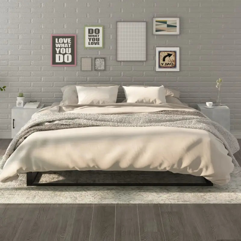 Nachtkastjes van bewerkt hout met elegant en tijdloos ontwerp - Betongrijs / 2 - Nachtkastjes