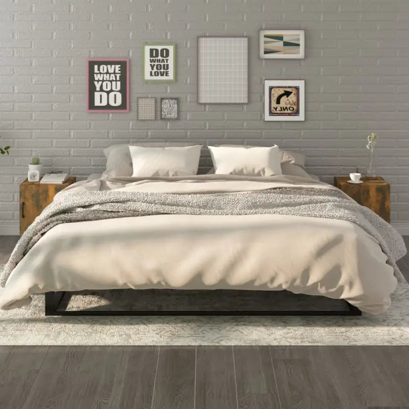 Nachtkastjes van bewerkt hout met elegant en tijdloos ontwerp - Gerookt eiken / 2 - Nachtkastjes