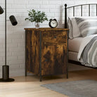 Nachtkastjes van bewerkt hout met elegant en tijdloos ontwerp - Gerookt eiken / 1 - Nachtkastjes