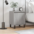 Nachtkastjes van bewerkt hout met elegant en tijdloos ontwerp - Grijs sonoma / 1 - Nachtkastjes