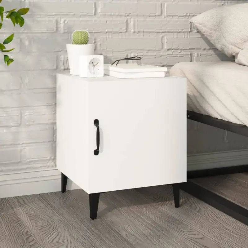 Nachtkastjes van bewerkt hout met elegant en tijdloos ontwerp - Wit / 1 - Nachtkastjes