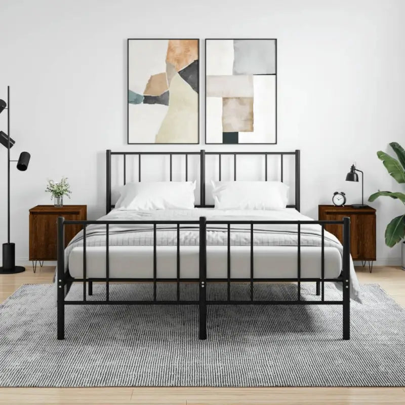 Nachtkastjes van bewerkt hout met elegant ontwerp en duurzame afwerking - bruin eikenkleur / 2 - Nachtkastjes