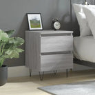 Nachtkastjes van bewerkt hout met elegant ontwerp en duurzame kwaliteit - Grijs sonoma / 1 - Nachtkastjes