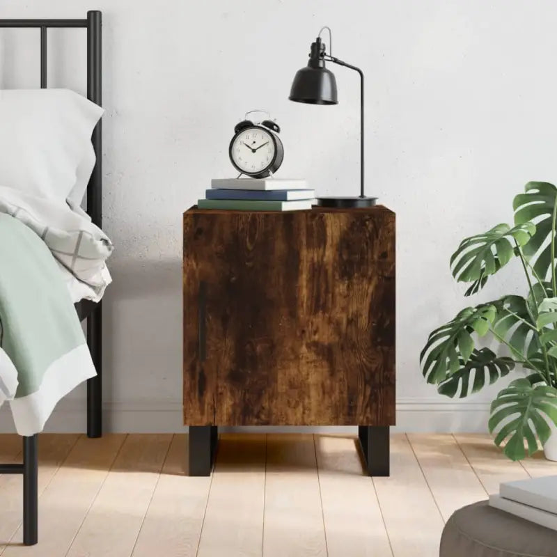 Nachtkastjes van bewerkt hout met moderne charme en hoge kwaliteit - Gerookt eiken / 1 - Nachtkastjes