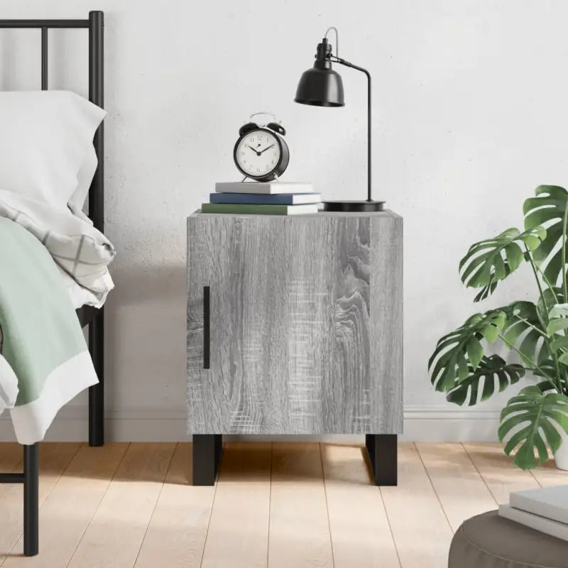 Nachtkastjes van bewerkt hout met moderne charme en hoge kwaliteit - Grijs sonoma / 1 - Nachtkastjes