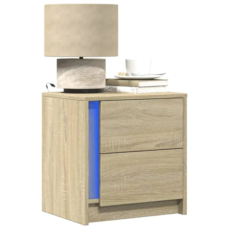 Nachtkastjes van bewerkt hout met tijdloze charme en eenvoudige installatie - Sonoma eiken / 1 - Nachtkastjes