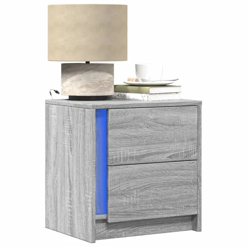 Nachtkastjes van bewerkt hout met tijdloze charme en eenvoudige installatie - Grijs sonoma / 1 - Nachtkastjes
