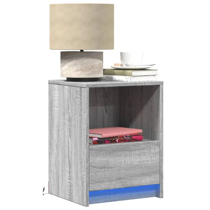 Nachtkastjes van bewerkt hout met tijdloze charme voor woonkamer of slaapkamer - Grijs sonoma / 2 - Nachtkastjes