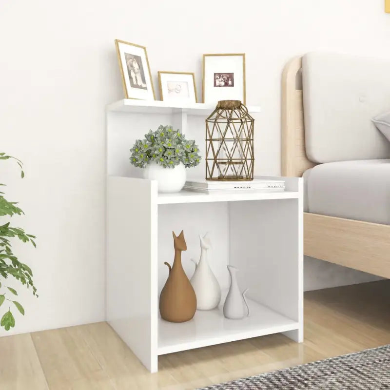 Nachtkastjes van bewerkt hout met trendy en praktische ontwerp - Wit / 1 - Nachtkastjes
