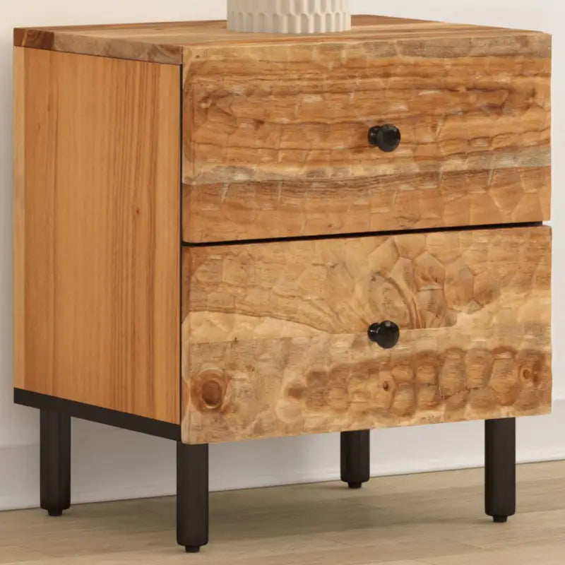 Nachtkastjes van massief acaciahout met elegant ontwerp - Naturel / 1 / Massief acaciahout - Nachtkastjes