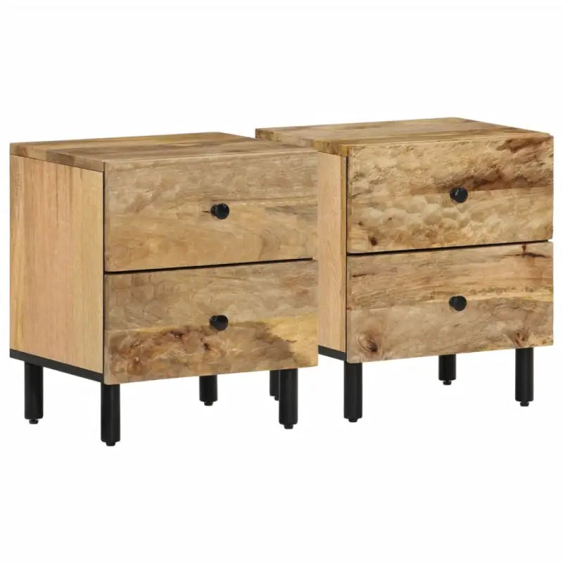 Nachtkastjes van massief acaciahout met elegant ontwerp - Naturel / 2 / massief mangohout - Nachtkastjes