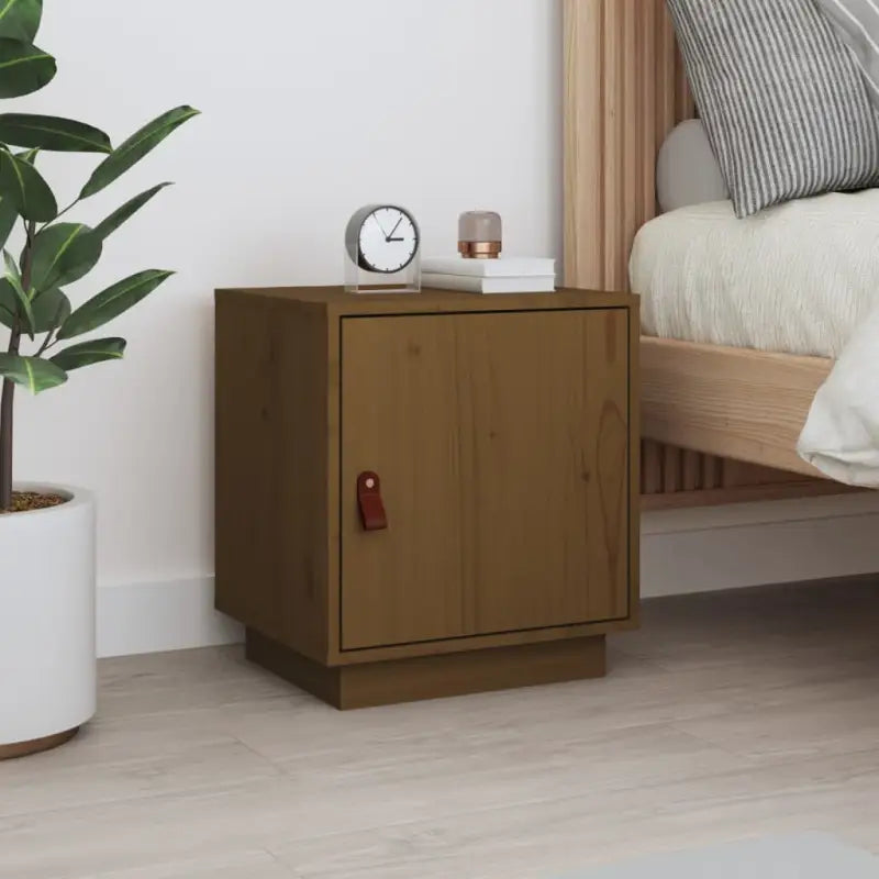 Nachtkastjes van massief Grenenhout voor decoratieve spullen - Honingbruin / 1 - Nachtkastjes
