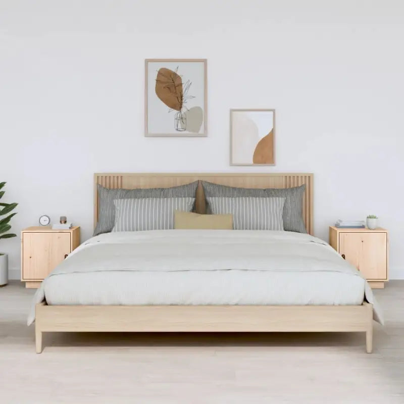 Nachtkastjes van massief Grenenhout voor decoratieve spullen - Naturel / 2 - Nachtkastjes