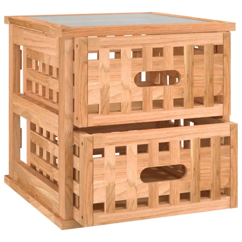 Nachtkastjes van massief walnotenhout met elegant en tijdloos design - 2 - Nachtkastjes