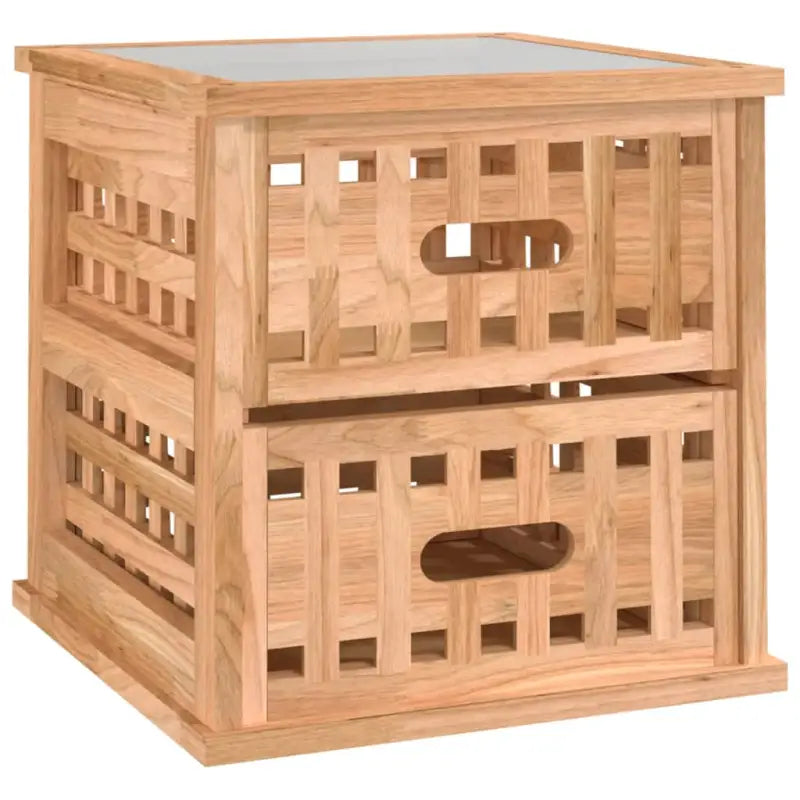 Nachtkastjes van massief walnotenhout met elegant en tijdloos design - 2 - Nachtkastjes