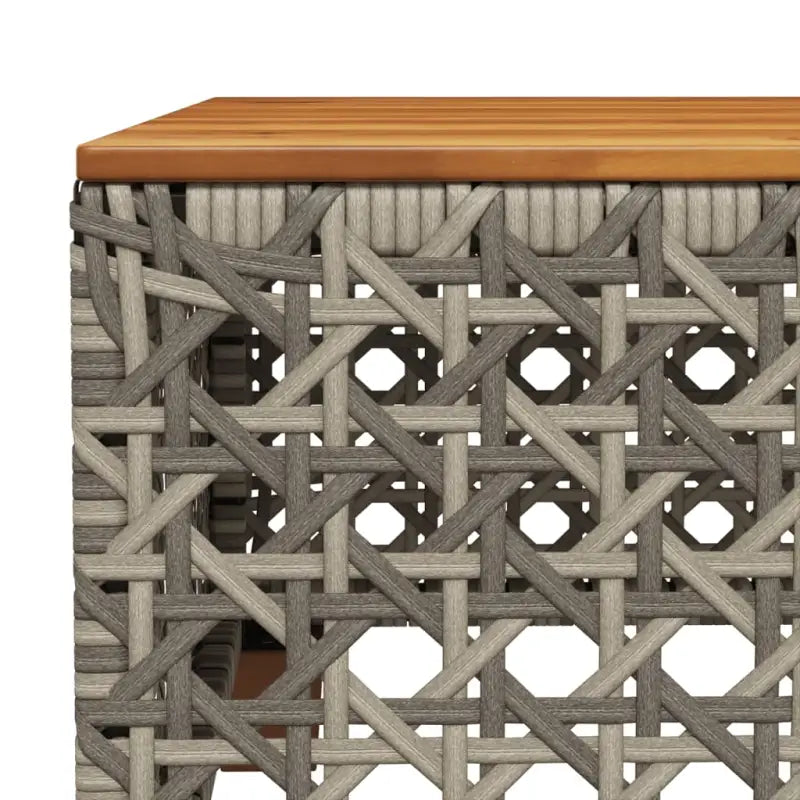 Natuurlijk afgewerkte loungeset in grijs met gepoedercoat staal - Tuinsets