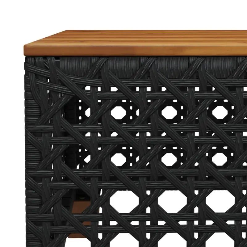 Natuurlijk afgewerkte loungeset in zwart materiaal met gepoedercoat staal - Tuinsets