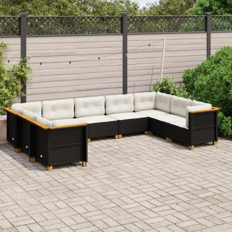 Natuurlijk afgewerkte loungeset in zwart materiaal met gepoedercoat staal - Zwart / Zonder tafel / Dichtgeweven
