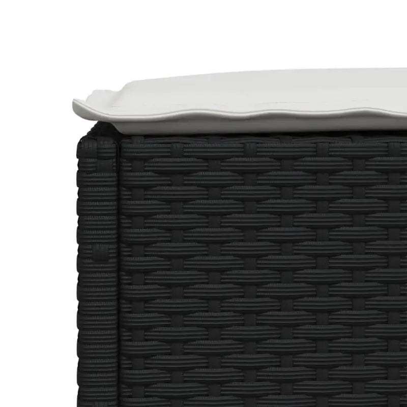 Natuurlijk afgewerkte loungeset van gepoedercoat staal in zwart materiaal - Tuinsets
