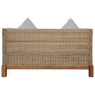 Natuurlijk rattan bank met levering bevat voor stijl en functionaliteit - Banken