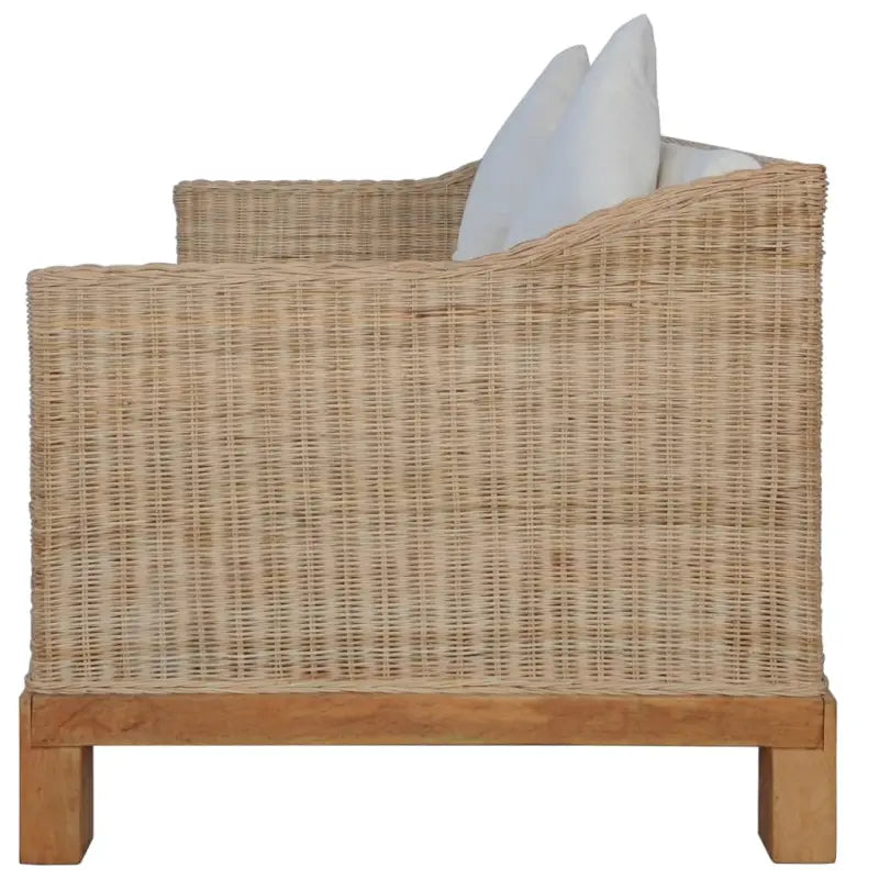 Natuurlijk rattan bank met levering bevat voor stijl en functionaliteit - Banken
