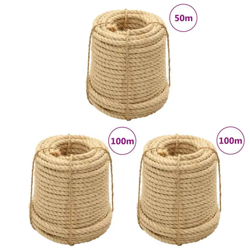 Natuurlijk sisal touw voor huis landbouw en transportgebruik - 3 / 50 m + 100 m / 14 mm - Touw