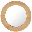 Natuurlijke teakhouten spiegel met rustiek houten frame - Φ 40 cm / 1 - Spiegels