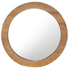 Natuurlijke teakhouten spiegel met rustiek houten frame - Φ 60 cm / 1 - Spiegels