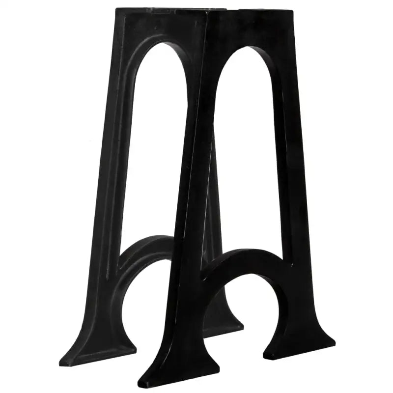 O-frame tafelpoten in antieke stijl van massief gietijzer - 2 / A-frame gebogen onderkant / Eettafel - Tafelpoten