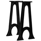 O-frame tafelpoten in antieke stijl van massief gietijzer - 2 / A-frame gebogen onderkant / Bank - Tafelpoten