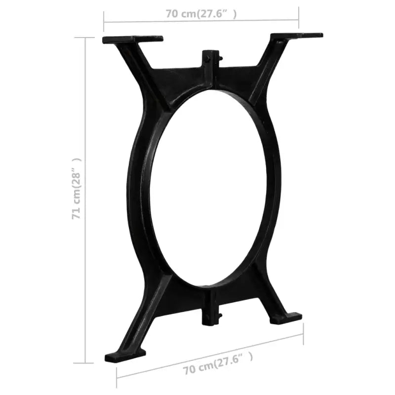 O-frame tafelpoten in antieke stijl van massief gietijzer - Tafelpoten