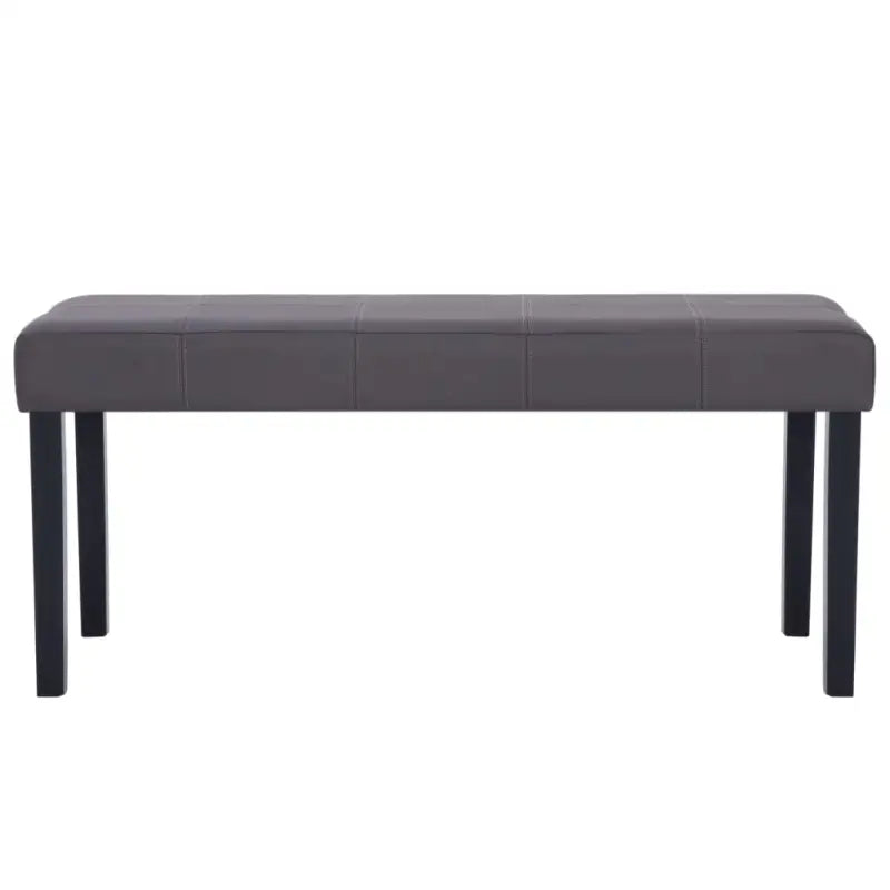 Opberg- en halbankje met houten frame en kunstleer bekleding - Grijs - Opberg- & halbankjes