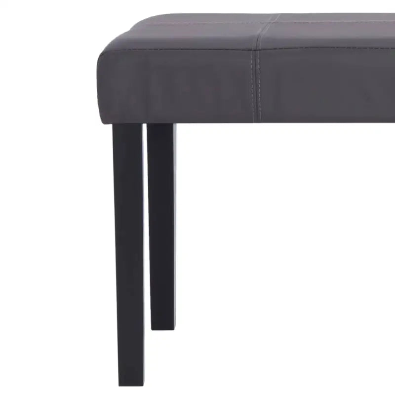 Opberg- en halbankje met houten frame en kunstleer bekleding - Grijs - Opberg- & halbankjes