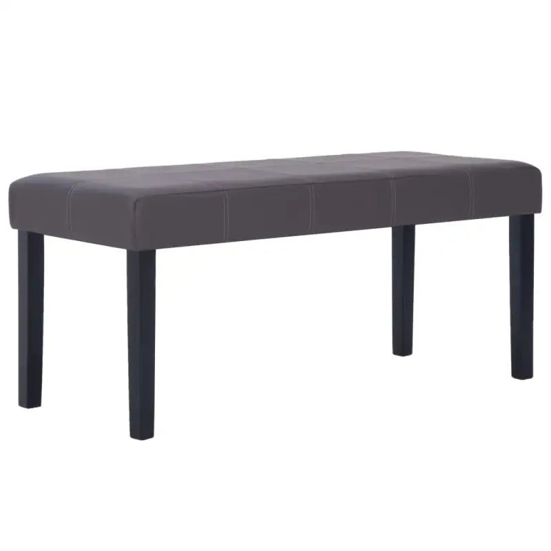 Opberg- en halbankje met houten frame en kunstleer bekleding - Grijs - Opberg- & halbankjes