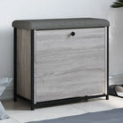 Opberg- en halbankje met stevige houten schoenenbank - Grijs sonoma / 62 x 32 x 56 cm - Opberg- & halbankjes