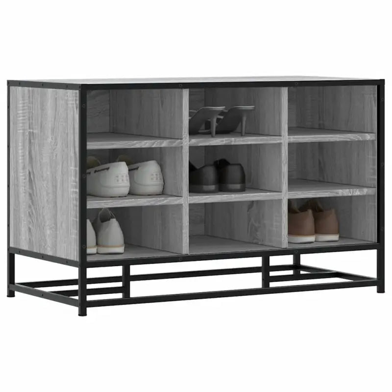 Opberg- en halbankje van bewerkt hout in grijs sonoma stijl - Grijs sonoma - Opberg- & halbankjes