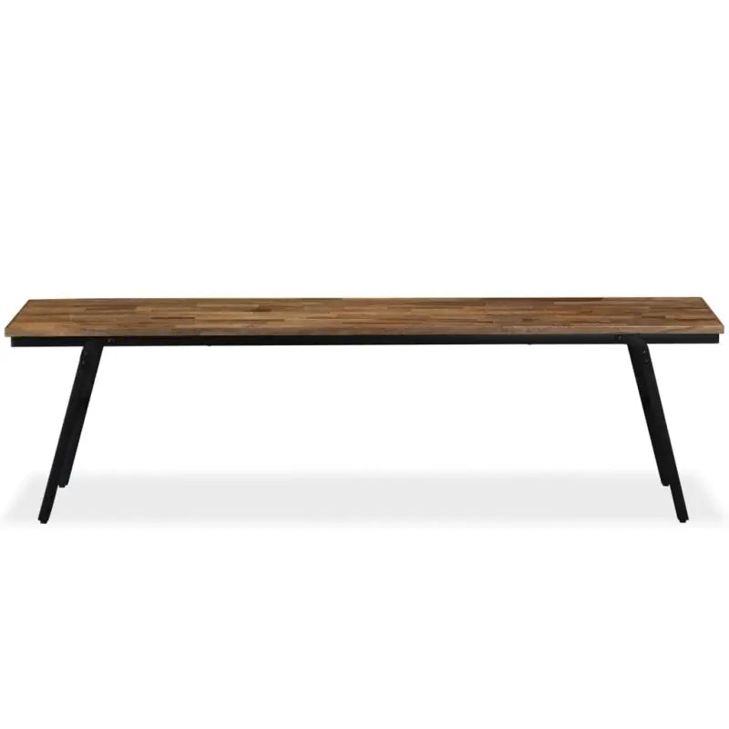 Opberg- en halbankje van gerecycled teakhout met stalen poten - 160 cm - Opberg- & halbankjes