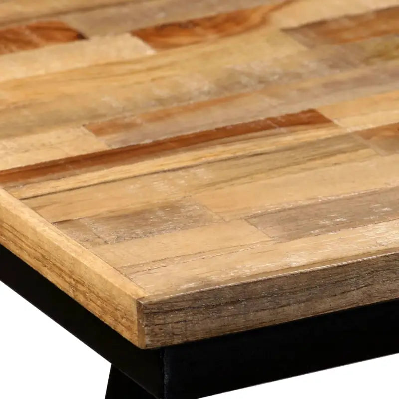 Opberg- en halbankje van gerecycled teakhout met stalen poten - 160 cm - Opberg- & halbankjes