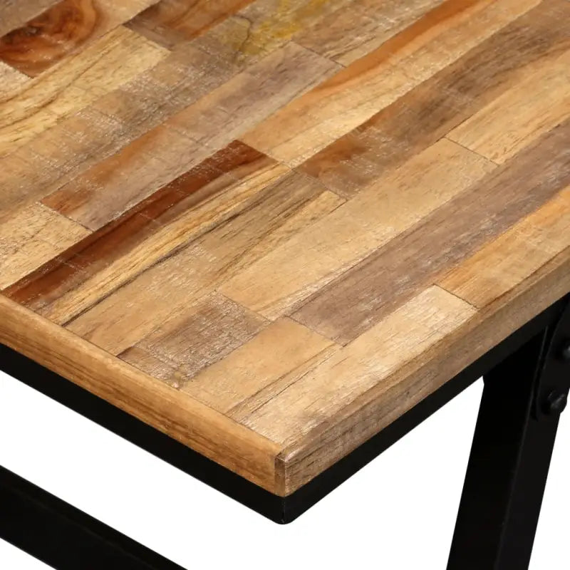 Opberg- en halbankje van gerecycled teakhout met stalen poten - 160 cm - Opberg- & halbankjes